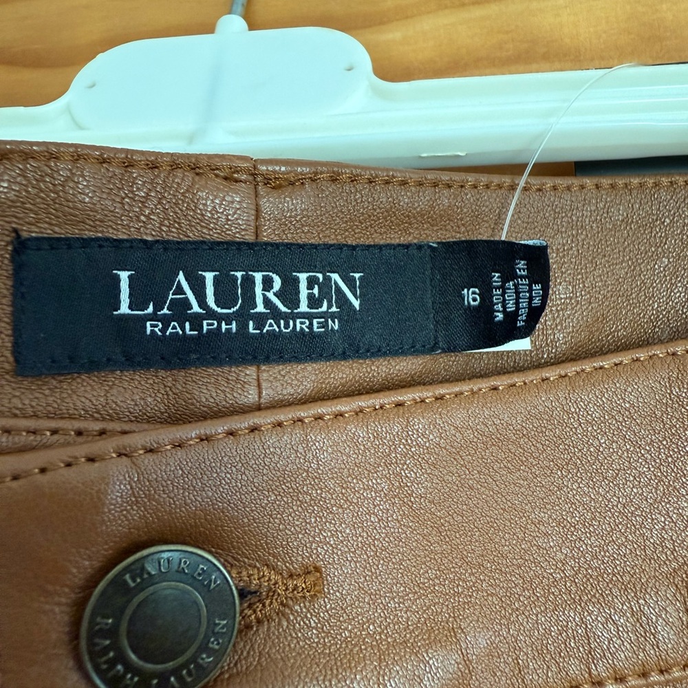 NWT, Lauren Ralph Lauren Brown Straight Leg Pants, size 16